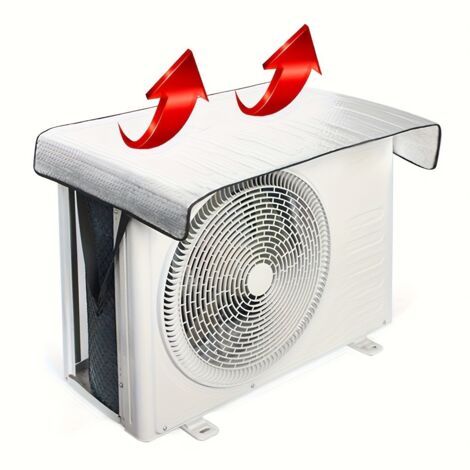 Funda para aire acondicionado, protección UV para exteriores, película de burbujas de aluminio impermeable, cubierta protectora para refrigeración.