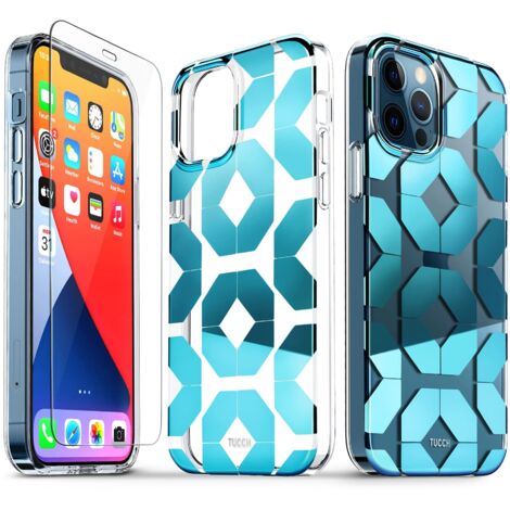 FUNDA PARA APPLE IPHONE 12/12 PRO DE 6,1" TRANSPARENTE CON ESTAMPADO SÓLIDO