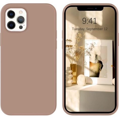 FUNDA PARA APPLE IPHONE 12 PRO MAX FUNDA DE SILICONA ROSA PÁLIDO