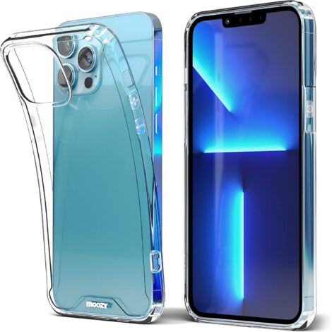 FUNDA PARA APPLE IPHONE 13 PRO MAX 6.7"" PARTE TRASERA DE SILICONA TRANSPARENTE