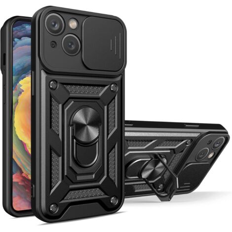 FUNDA PARA APPLE IPHONE 14 Plus NEGRA REFORZADA CON SOPORTE A2886