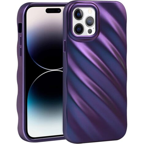 FUNDA PARA APPLE IPHONE 14 PRO MAX SILICONA MORADA RESISTENTE