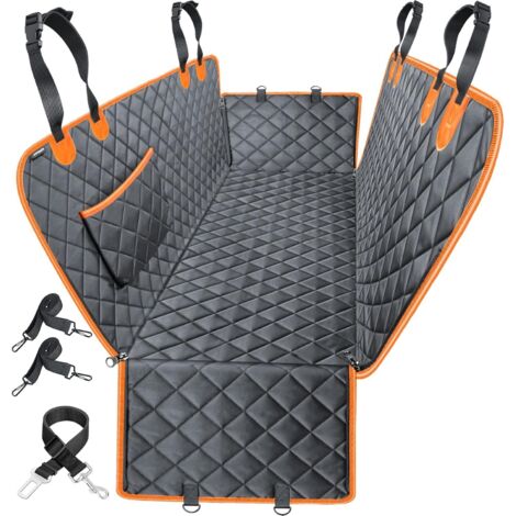 Funda para asiento de coche para perros, 100% impermeable, estilo hamaca para mascotas, 600D resistente a los arañazos, duradera, antideslizante, suave, funda para asiento trasero de coche, camión y S