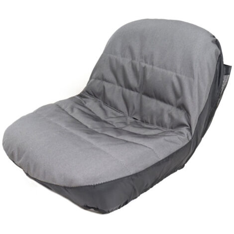 Funda para asiento de cortacésped y tractor, acolchada y resistente, fabricada en tejido Oxford 600D gris.