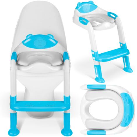Funda para asiento de inodoro con escalera Ricokids osito de peluche 729200 azul