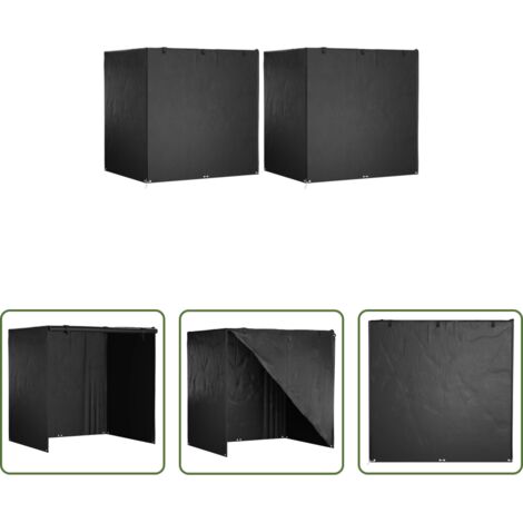 Funda para banco balancín -  Fundas de banco balancín 2 uds 12 ojales PE 220x177x220 cm