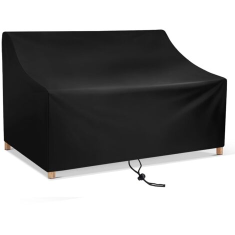 Funda para banco de jardín de 2 plazas, impermeable, transpirable, de tela Oxford, 134 x 66 x 63-89 cm