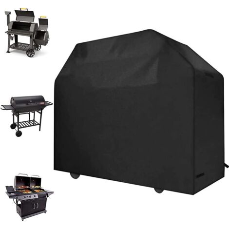 Funda para barbacoa al aire libre, funda para barbacoa anti-UV, funda impermeable para barbacoa, disponible en acabado plateado, con bolsillo de almacenamiento, 14561117cm