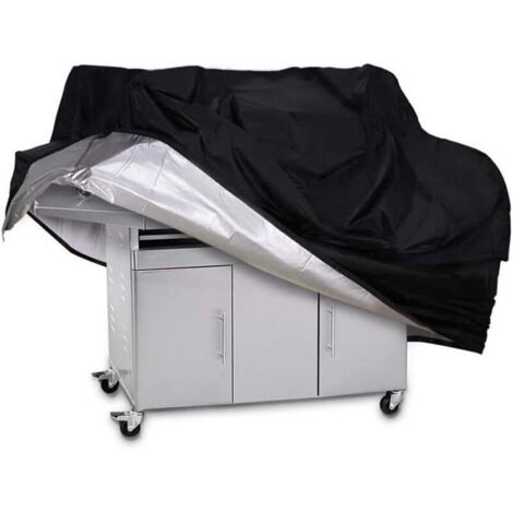 Funda para barbacoa, impermeable y resistente a los rayos UV, Oxford 210D, 170 x 61 x 117 cm, color negro