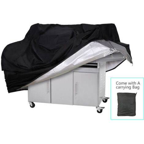 Funda para barbacoa, kit de funda para barbacoa, funda impermeable para barbacoa, funda resistente para parrilla de gas - Negra 145 x 61 x 117 cm. DEBUNS