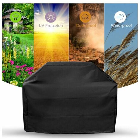 Funda para Barbacoa, Lona para Barbacoa, Doble Capa Impermeable 420D con Hebilla Fija Bilateral Ajustable, Funda para Barbacoa Weber, Lona Protectora Impermeable para Barbacoa, 170 x 61 x 117 cm