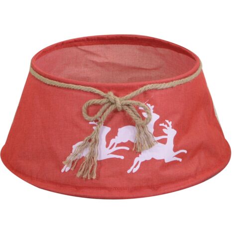 Funda para base de árbol plegable reno rojo redondo cm ø56h25