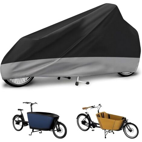 Funda para bicicleta de carga, resistente al agua y a los rayos UV, fabricada en tejido Oxford 420d, resistente a desgarros, 295 x 110 x 140 cm.