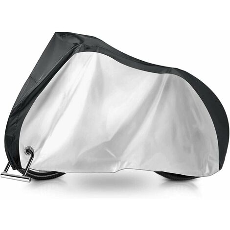 Funda para bicicleta, Funda impermeable para bicicleta Funda impermeable para bicicleta Protección UV a prueba de polvo Funda impermeable para bicicleta y bicicleta de carretera 200x70x110cm-Plata y n