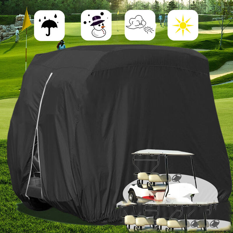 

Funda para carrito de golf para exteriores compatible con EZ GO, Club Car, Yamaha, Movaland Funda para carrito personalizada con material +