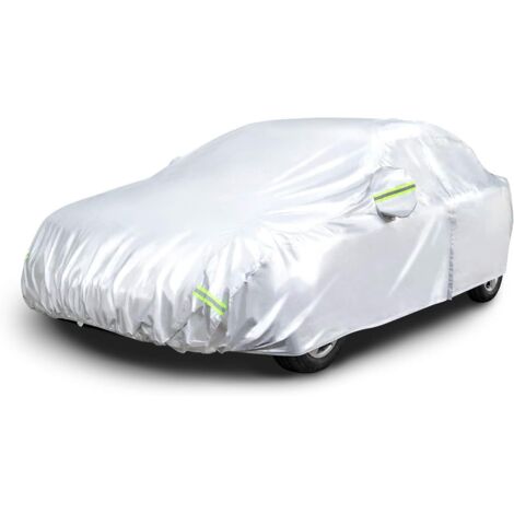Funda para coche plateada impermeable, tejido Oxford 150D, para sedanes de hasta 480 cm
