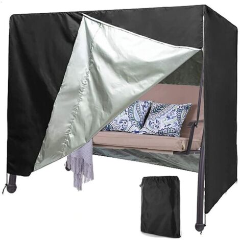 Funda para columpio de jardín, impermeable, a prueba de polvo, resistente a los rayos UV y a los desgarros, plegable, para columpio de jardín y patio (140 x 66 x 91 cm)