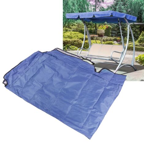 Funda para columpio [funda protectora para columpio de 3 plazas] Tafetán de poliéster 190T 190x132x15cm Azul Protección solar Impermeable Resistente a los rayos UV Jardín