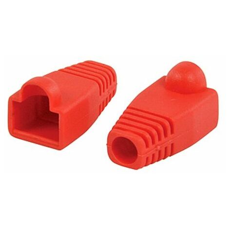 Funda para conector de red RJ45 (10ud/bolsa)  Rojo