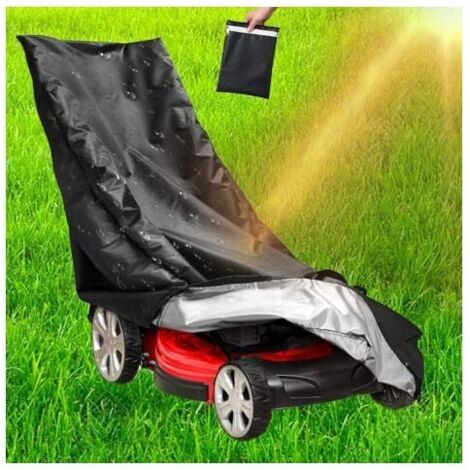 Funda para cortacésped, 210D con cordón y bolsa de almacenamiento, funda protectora para la mayoría de los modelos de cortacésped, 191 x 110 x 67 cm