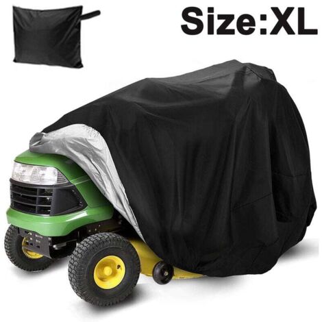 ONTWAY Funda para cortacésped: funda para tractor, compatible con plataformas de hasta 137 cm. Resistente, de poliéster Oxford 210D, ajuste universal, con cordón y bolsa de almacenamiento.