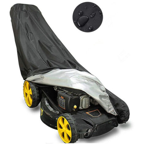 Funda para cortacésped, impermeable, a prueba de polvo y nieve, con protección UV, 210T, con cordón, para cortacésped manual - 188 x 99 x 64 cm