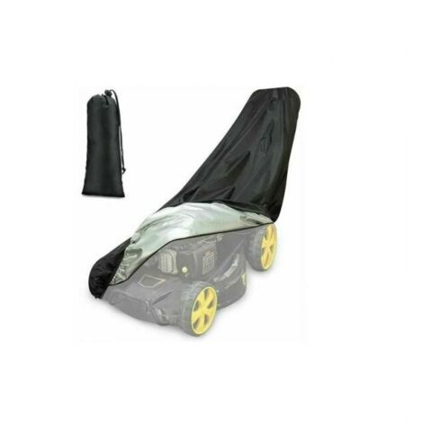 Funda para cortacésped, impermeable, a prueba de polvo y resistente a los rayos UV, 190T, con cordón y bolsa de almacenamiento para uso en exteriores e interiores - 188 x 99 x 63,5 cm