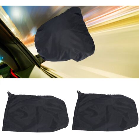 Funda para espejo retrovisor y salpicadero de coche - 4 piezas (32x27cm) fabricadas en tafetán de poliéster 190T plateado - resistente al frío e impermeable para todo tipo de coches.
