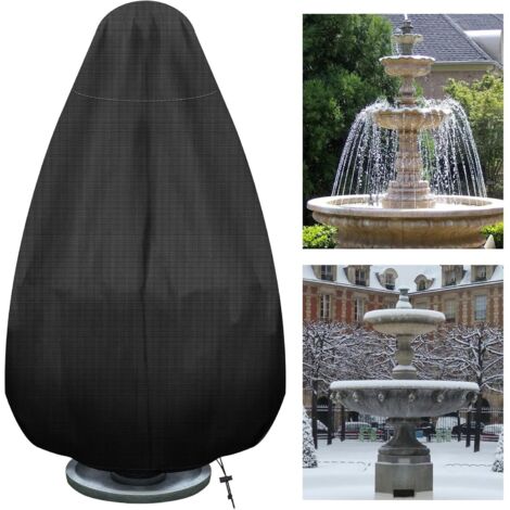 Funda para fuente de agua exterior de 91,4 x 106,7 cm para protección invernal, impermeable, funda para estatua de chimenea de jardín, funda para barbacoa de carbón.