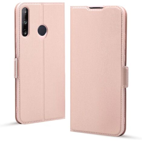 FUNDA PARA HUAWEI P40 LITE E DE PIEL PU ROSA CON SOLAPA