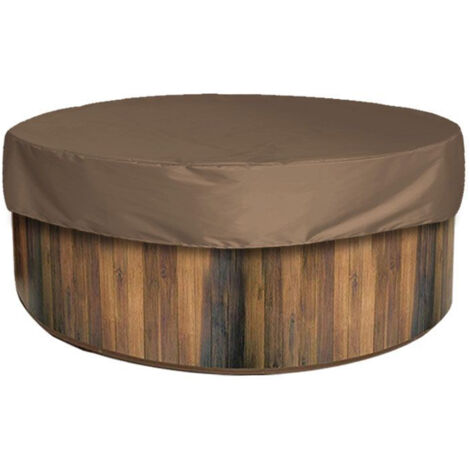 Funda para jacuzzi de 4 personas – Modelo con cuerda ajustable para jacuzzis de 78,7 x 11,8 pulgadas – Funda impermeable de marca con revestimiento plateado resistente a la intemperie