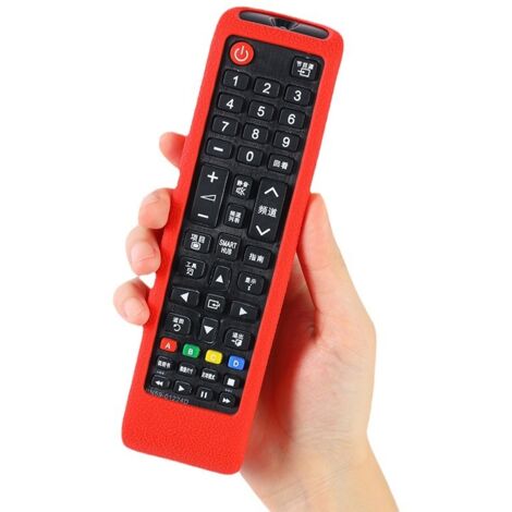 Funda para mando a distancia - Compatible con televisores inteligentes Samsung - Resistente a golpes (roja)