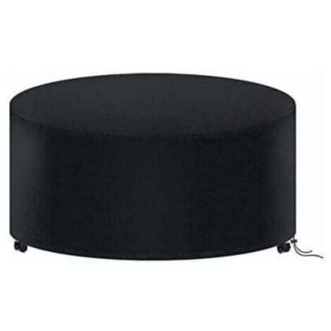 Funda para mesa de jardín redonda, XU, impermeable, lona Oxford 210D, 128 x 71 cm (negra) - KZQ