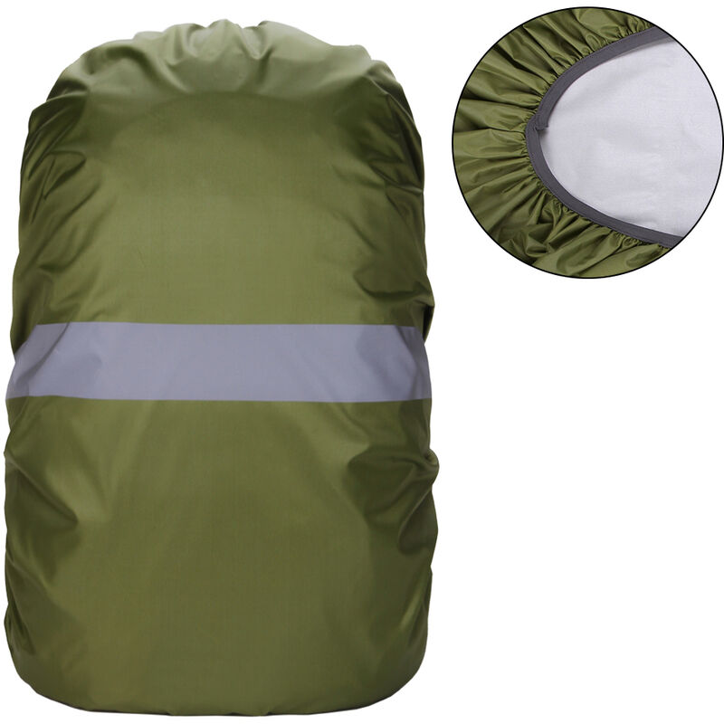 

Asupermall - Funda para mochila con tira reflectante Mujer Hombre Bolsa impermeable Funda impermeable para ciclismo Camping Senderismo Montanismo,