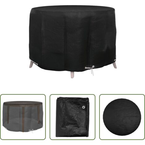 Funda para muebles de exterior - Fundas para muebles de jardín 6 ojales redonda Ø125x75 cm