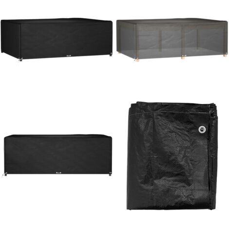 Funda para muebles de jardín 12 ojales rectangular 230x165x80cm - Funda para ratán - Protección para muebles al aire libre