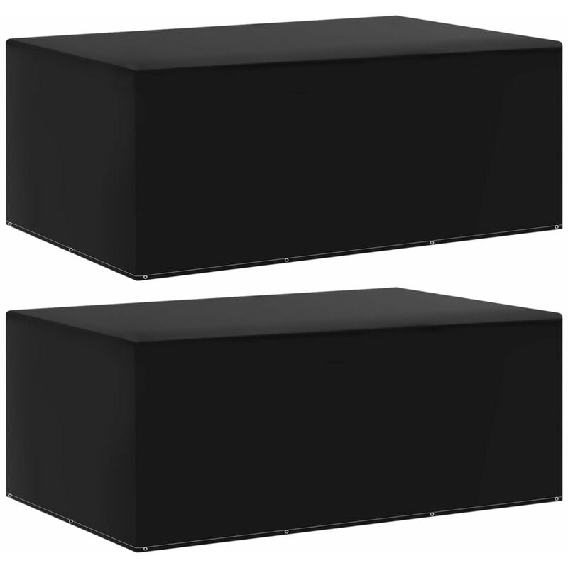 

Funda para muebles de jardin 2 uds 7 ojales 225x143x90 cm