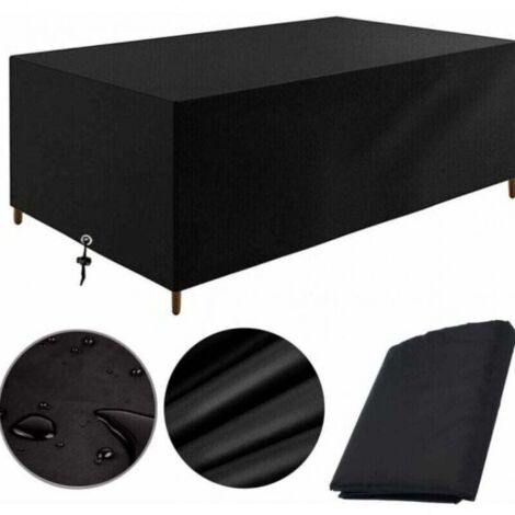 Funda para muebles de jardín, 213 x 132 x 74 cm, lona protectora para mesa de jardín, impermeable, cortavientos, resistente a los rayos UV y al frío, fabricada en tela Oxford.