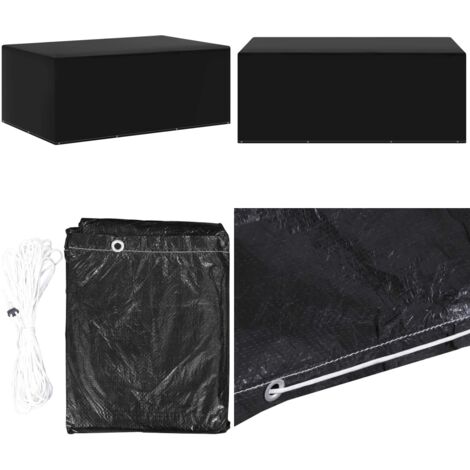 Funda para muebles de jardín 7 ojales 143x225x90 cm - Protección para muebles - Funda para ratán