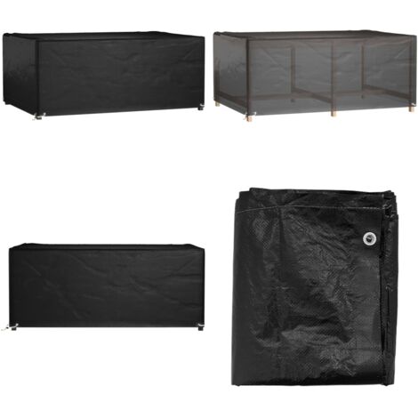 Funda para muebles de jardín 8 ojales rectangular 180x122x75 cm - Funda para ratán - Protección para muebles