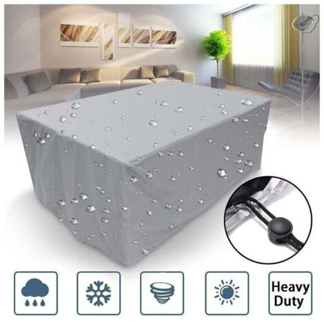 Funda para muebles de jardín de 140x140x90 cm, de tela Oxford, funda protectora para mesa de jardín.