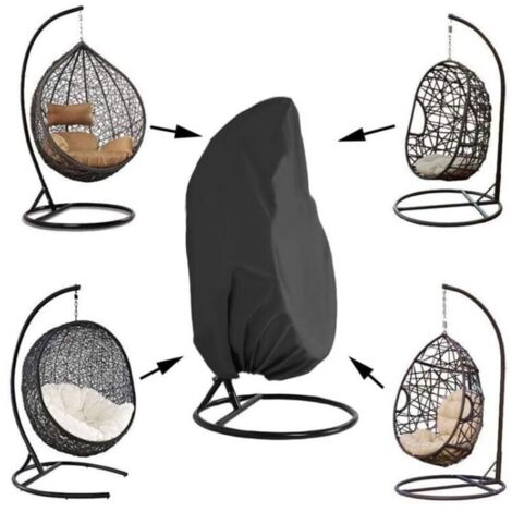 Funda para muebles de jardín de 190 x 115 cm, funda impermeable para silla colgante de mimbre, para jardín,