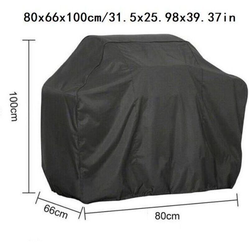 Xisrens Schwarz Funda Para Muebles De Jardín De 80 X 66 X 100 Cm, Color Negro, Para Barbacoa, Para Exterior, Impermeable, Para Barbacoa, Para Parrilla - Trimec