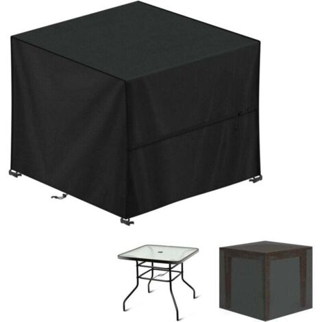 Funda para muebles de jardín de 90 x 90 x 90 cm, impermeable y resistente a los rayos UV, Oxford 420D, protección resistente para muebles de exterior, incluye bolsa de transporte.