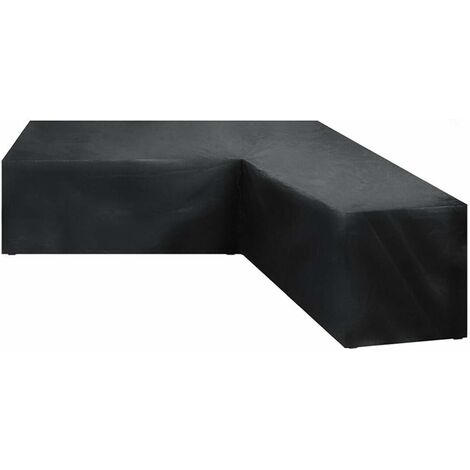 Funda para muebles de jardín en forma de L 286 x 286 x 82 cm Poliéster 420D a prueba de polvo