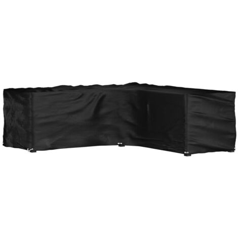 Funda para muebles de jardín forma de L 16 ojales 285x285x90 cm vidaXL