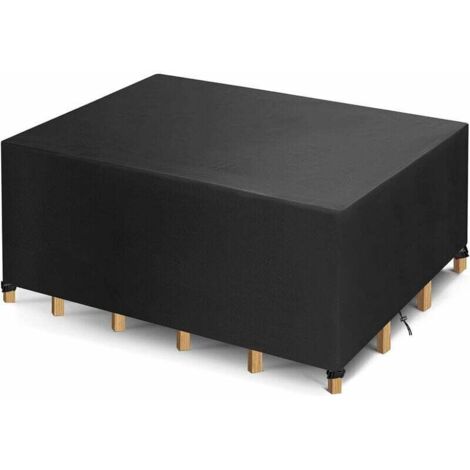 Funda para muebles de jardín - Funda rectangular para mesa de jardín, funda protectora - Impermeable, resistente a los rayos UV, tela Oxford 420D para exterior - 213 x 132 x 72 cm