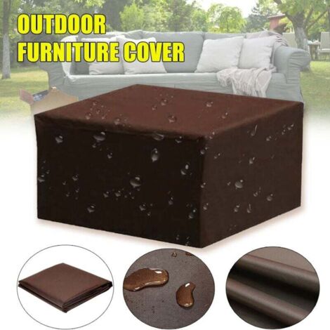 Funda para muebles de jardín, impermeable, marrón, 210D, antipolvo, para patio exterior y sofá, 213 x 132 x 70 cm