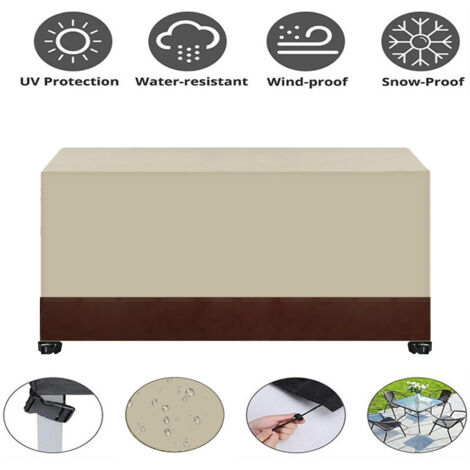 Funda para muebles de jardín, lona protectora para exteriores, tela Oxford 420D, impermeable, duradera, anti-UV, aplicable a muebles de jardín de exterior (180 x 120 x 75 cm)