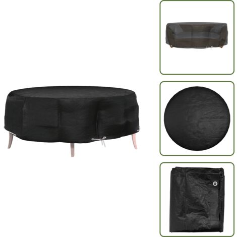 Funda para muebles de jardín resistente al agua - vidaXL Funda para muebles de jardín 8 ojales redonda Ø188x50 cm - Funda para muebles de jardín UV